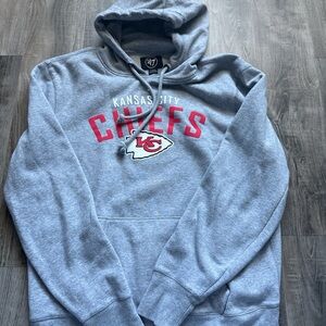 47 Gray and Red Kansas City Chiefs Sweater